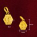 AUM Designer Pendant in Pure Silver & Pure Gold - Size: 12x16 mm