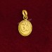 AUM Oval Shape Pendant in Pure Silver & Pure Gold - Size: 13x20 mm