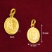 Flying Pose Hanumanji Designer Locket in Pure Silver & Pure Gold - Size: 16x23 mm