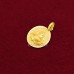 Oval Ganpati ji Pendant in Pure Silver & Pure Gold - Size: 17x25 mm