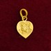 Glowing Hanuman Heart Shape Pendant in Pure Silver & Pure Gold - Size: 13x18 mm