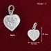 Heart Shape Designer Sacred Om Pendant in Pure Silver & Pure Gold