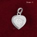 Heart Shape Designer Sacred Om Pendant in Pure Silver & Pure Gold