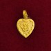 Heart Shape Om Locket in Pure Silver & Pure Gold - Size: 16x22 mm