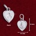 Heart Shape Saibaba Locket in Pure Silver & Pure Gold - Size: 13x18 mm