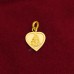 Heart Shape Lord Shankar Pendant in Pure Silver & Pure Gold - Size: 17x21 mm