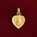 Heart Shape Shiva Pendant in Pure Silver & Pure Gold - Size: 15x19 mm