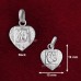 Holy Om Heart Shape Designer Pendant in Pure Silver & Pure Gold - Size: 15x19 mm