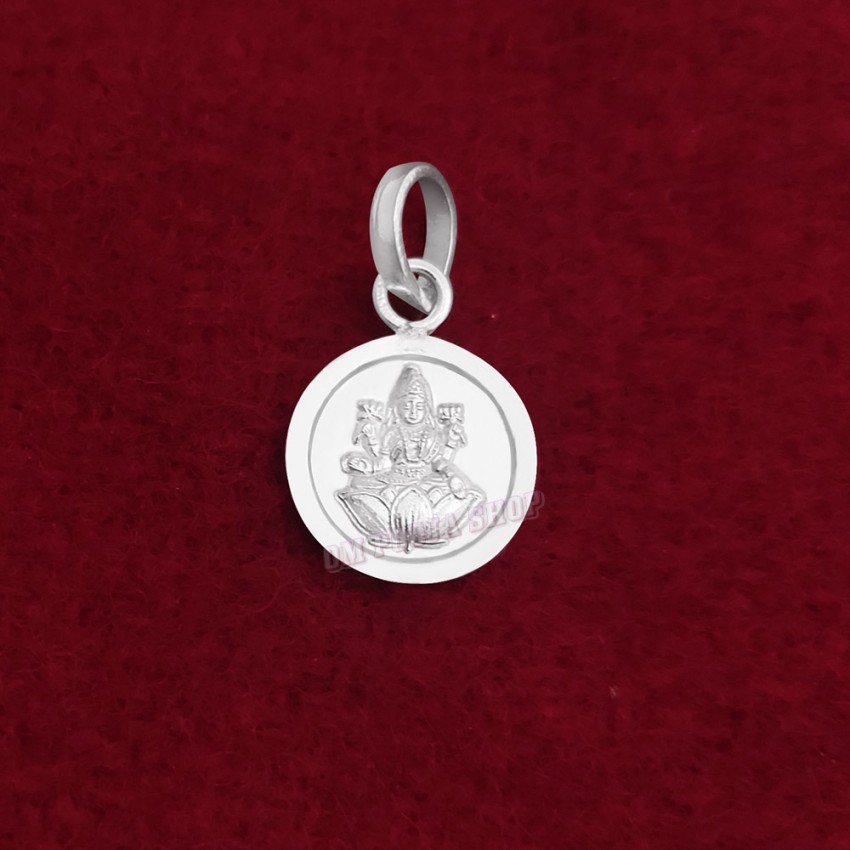 Laxmi Pendant in Pure Silver & Pure Gold - Size: 13x18 mm
