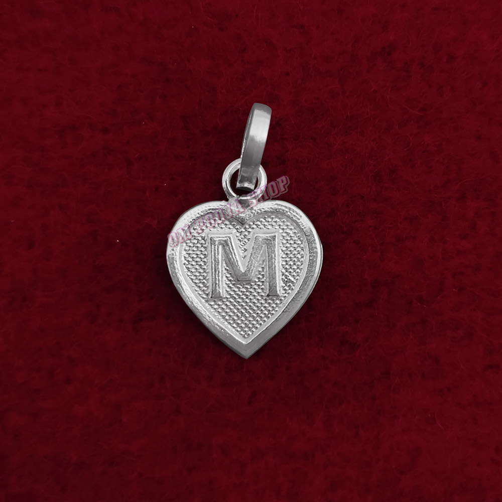 M Letter Pendant in Pure Silver & Pure Gold buy online