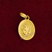Om Oval Shape Pendant in Pure Silver & Pure Gold - Size: 15x23 mm