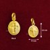 Oval Shape Holy Cross Pendant in Pure Silver & Pure Gold - Size: 14x22 mm