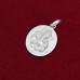 Oval Shape Ganesh ji Pendant in Pure Silver & Pure Gold - Size: 20x28 mm