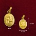 Oval Shape Swastika Pendant in Pure Silver & Pure Gold - Size: 15x22 mm