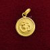 Round Shape Om Pendant in Pure Silver & Pure Gold - Size: 18x23 mm