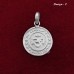 Round Shape Designer Sacred Om Pendant in Pure Silver & Pure Gold