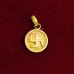Round Shape Swastika Pendant  in Pure Silver & Pure Gold - Size: 15x19 mm