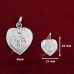 Sai Baba Heart Shape Pendant in Pure Silver & Pure Gold - Size: 21x25 mm