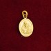 Saibaba Oval Shape Pendant in Pure Silver & Pure Gold - Size: 16x25 mm
