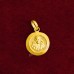 Saibaba Round Shape Designer Pendant in Pure Silver & Pure Gold - Size: 16x20 mm
