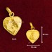 Sai Baba Heart Shape Locket in Pure Silver & Pure Gold - Size: 16x20 mm