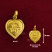 Shree Ram Heart Shape Pure Silver & Pure Gold Pendant