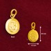 Veer Hanuman Oval Shape Pendant in Pure Silver & Pure Gold - Size: 13x20 mm