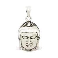 Buddha Face Pendant in 925 Sterling Silver