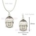 Buddha Face Pendant in 925 Sterling Silver