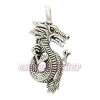 Dragon (Yang) Charm Pendant in Pure Silver