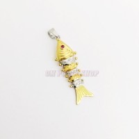 Movable Fish Pendant  in Pure Sterling Silver