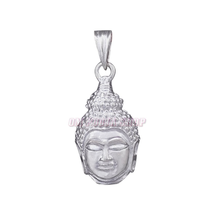 Gautama Buddha Face Pendant in 925 Sterling Silver