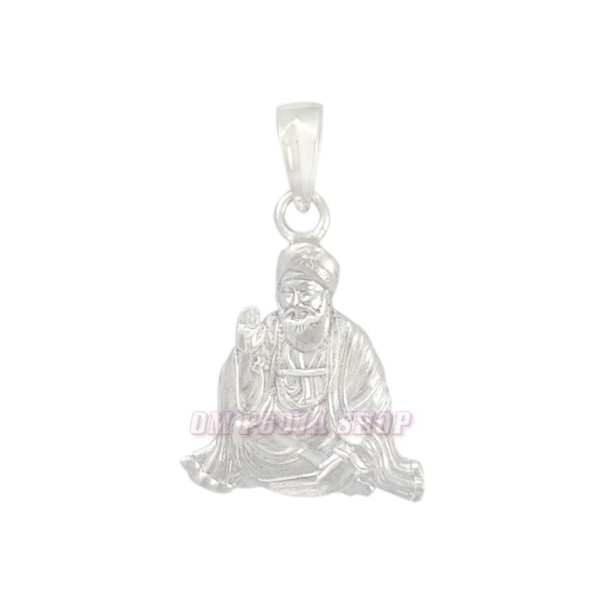 Guru Nanak Dev Ji Pendant in Pure Silver