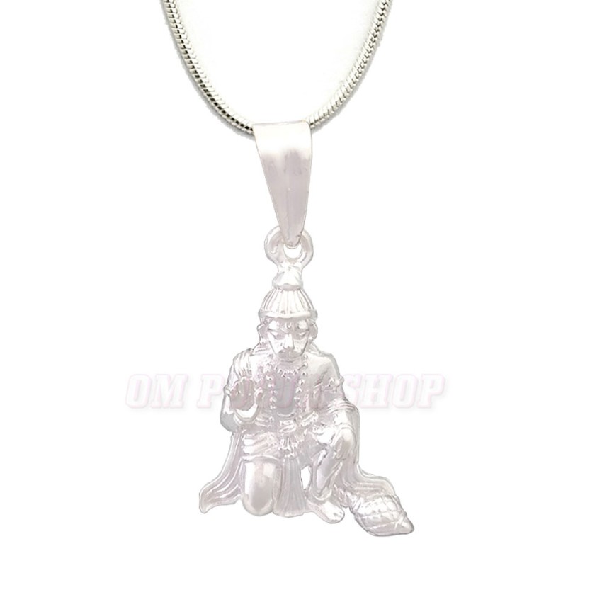 Spiritual Hanuman Bless Pendant With Chain in Sterling Silver