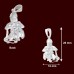 Lord Hanuman Showing Ram Sita in His Chest in Sterling Silver Pendant
