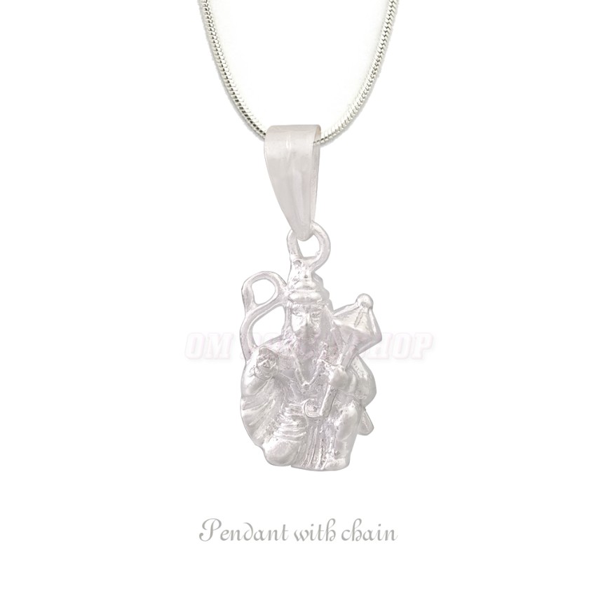 Hanuman Ji Fashionable Pendant With Chain in Sterling Silver
