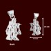 Shree Krishna Shree Radha 925 Pure Silver Pendant