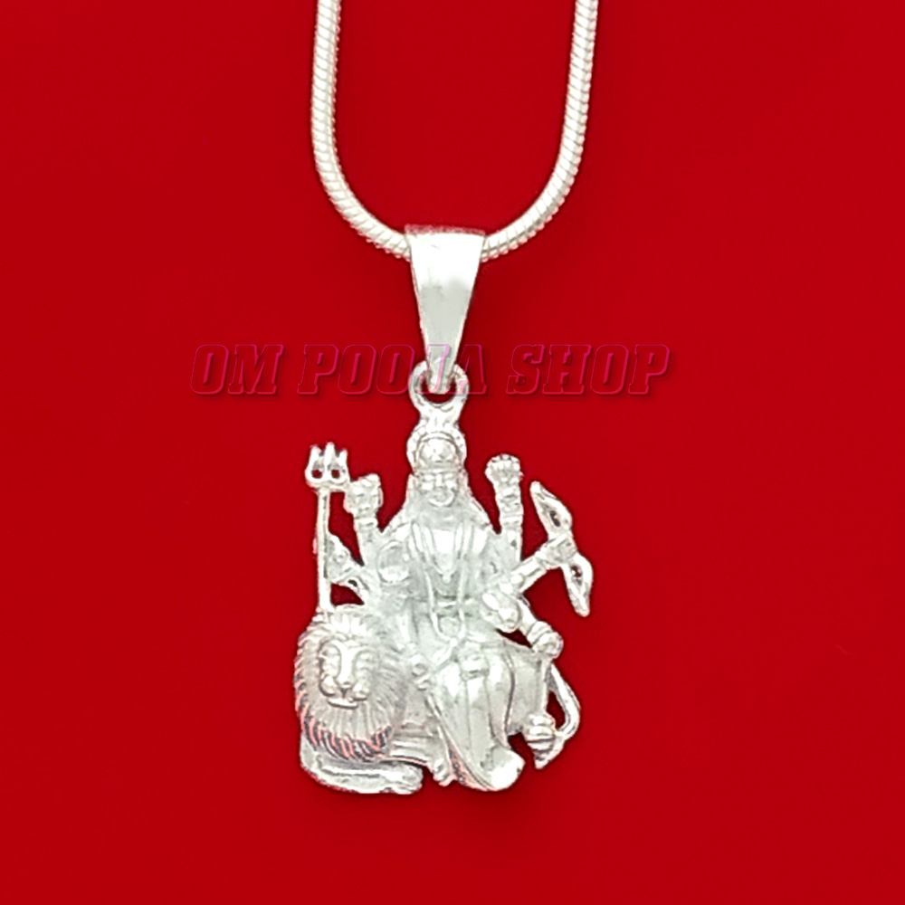 Maa Durga Pure Silver locket buy online @ Japan UAE UK USA