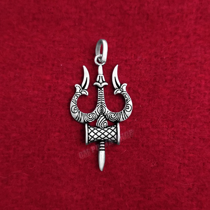 Mahadev Trishul Pendant | Locket in Pure Sterling Silver - 4.55 Gms