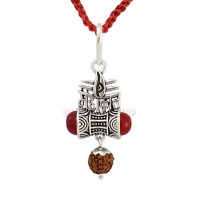 Mahakal Third Eye Damru Pendant in 925 Silver