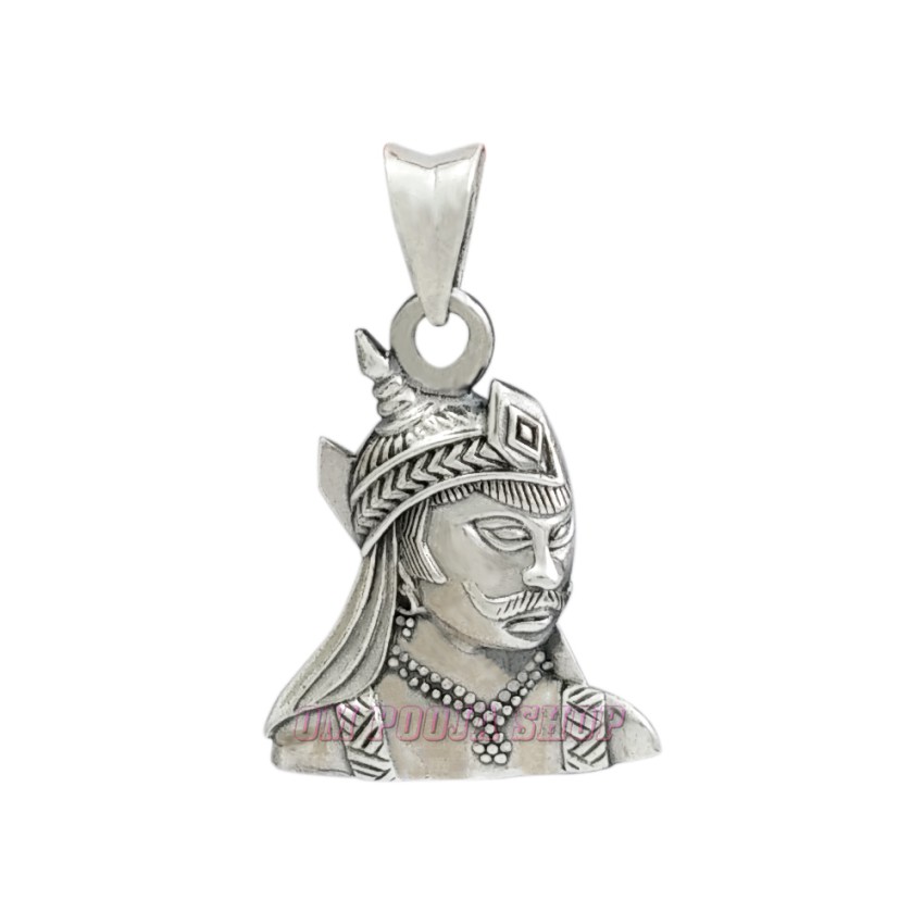 Maharana Pratap Pendant in 925 Pure Silver