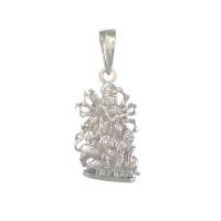 Maa Mahishasura Mardini Durga Pendant in Pure Silver