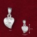 Sai Baba Leaf Shape Locket / Pendant in Pure Silver - Size: 13x18 mm