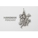 Sankat Mochan Veer Hanuman Pendant in 925 Sterling Silver (Size_49x30 mm)