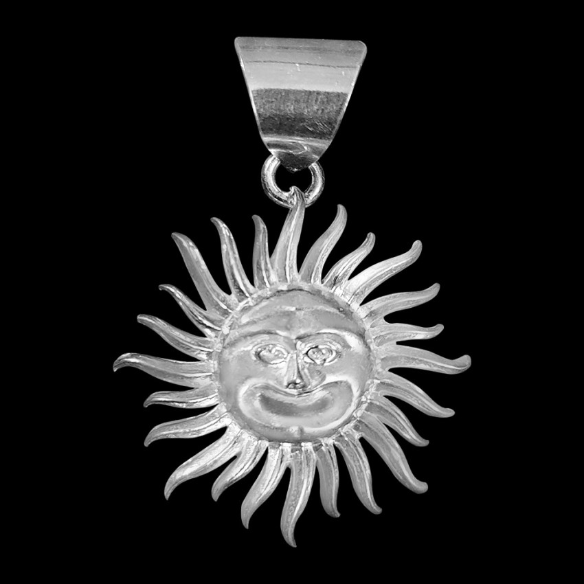 Lord Surya Laughing Pendant in 925 Pure Silver