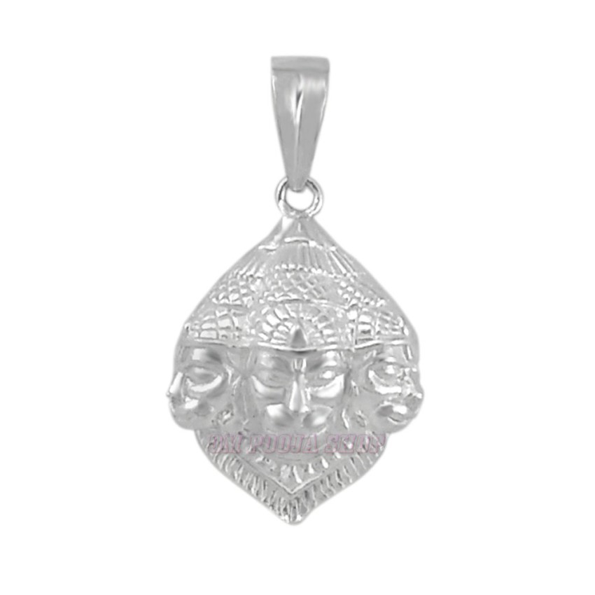 Trimukhi Hanuman Pendant in 925 Sterling Silver