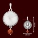 Trishul Coin Rudraksha Pendant in 925 Pure Silver
