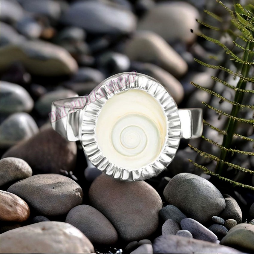 Gomati Chakra Ring - Design VI in Pure Silver - Male