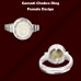 Gomati Chakra Ring - Design VII in Pure Silver - Female