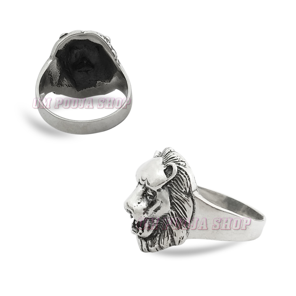 Sterling Silver Small Lions Head Ring - Silverlust Fine Jewelry